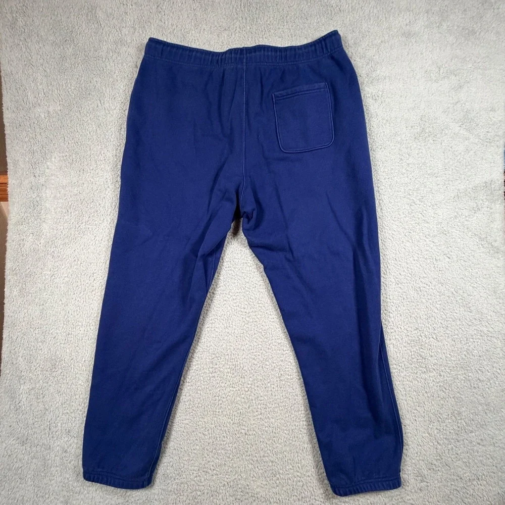 VTG J. Crew Sportswear Blue Fleece Sweatpants Men's Large Joggers‎ Sweatpants